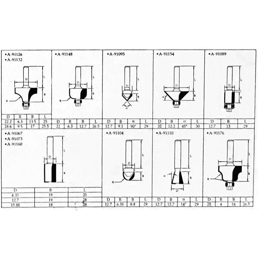 Makita Router Bit Set (A-91051) 12pcs - Goldpeak Tools PH Makita Makita Router Bit Set (A-91051) 12pcs - Goldpeak Tools PH Makita
